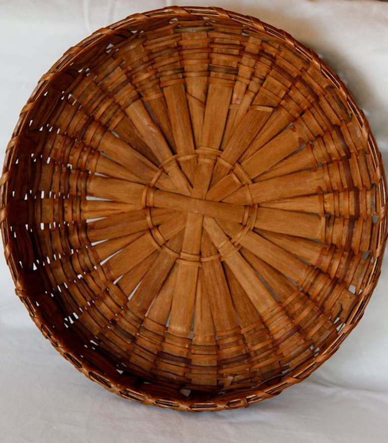 N.E. Indian woodlands basket with potato stamping
Probably used for sewing box.