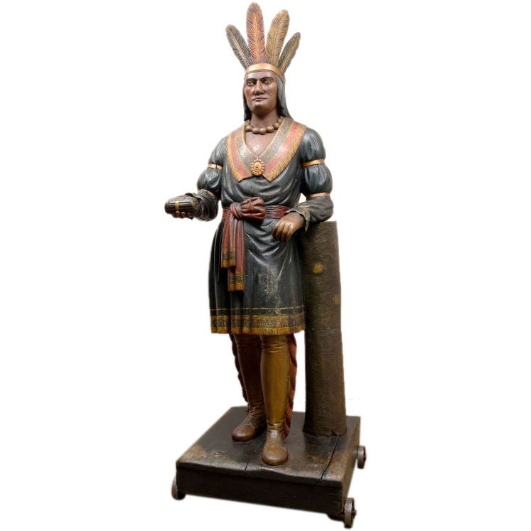 Thomas V. Brooks 1826-1895 | Leaner | Cigar Store Indian