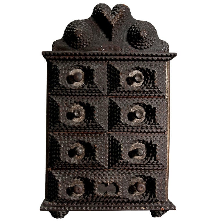 Tramp Art Hanging Spice Box | Pennsylvania | Anonymous