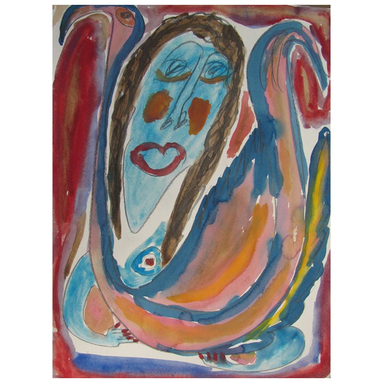 Thornton Dial Sr (b.1928-) | Lady Holds the Long Necked Bird