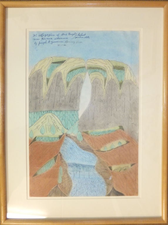Joseph Elmer Yoakum (February 20, 1890 – December 25, 1972) was a self-taught artist of African-American and Native American descent who drew landscapes in a unique and highly individual style. He was 76 when he started to record his memories in the
