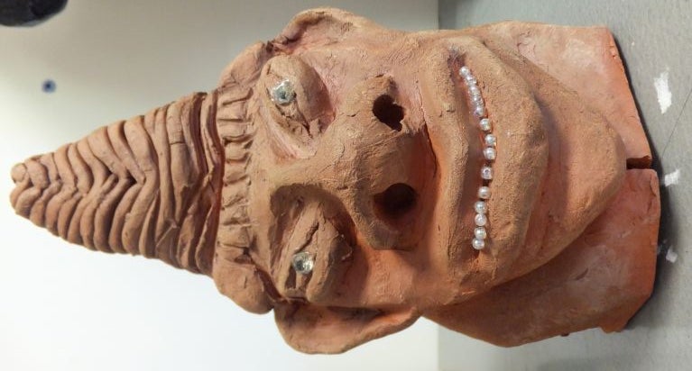 Bessie Harvey (1929-1994) | Early Red Clay Face