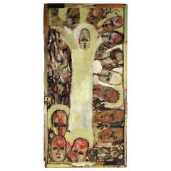 Purvis Young (1943-2010) | Untitled  (Father of the Peoples) | 1990's