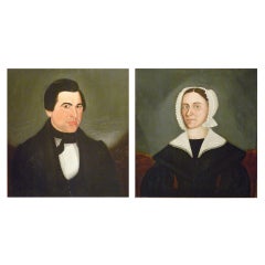 Antique Husband & Wife Portraits | attributed Sheldon Peck (1797-1868)