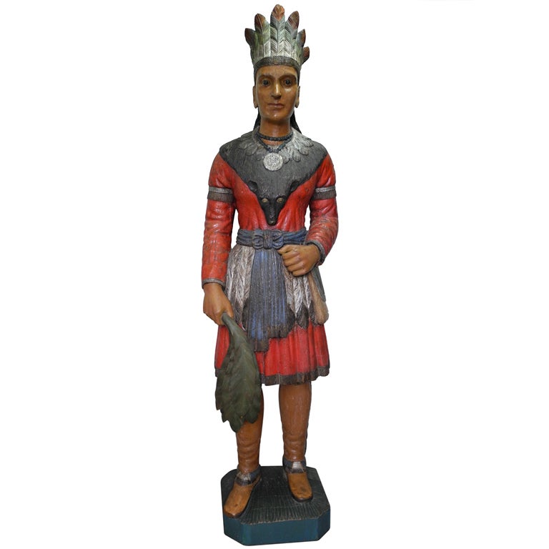 Julius Theodore Melchers (1829-1909) | Cigar Store Indian Figure For Sale