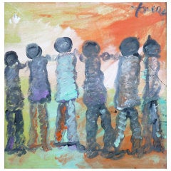Purvis Young (1943-2010) | "Unlock These Chains", 2000