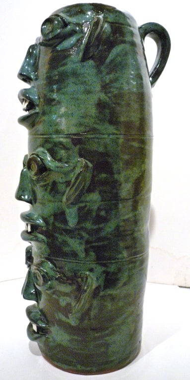 American The Reverend Walter Fleming (1937- ) | Three Tier Face Jug