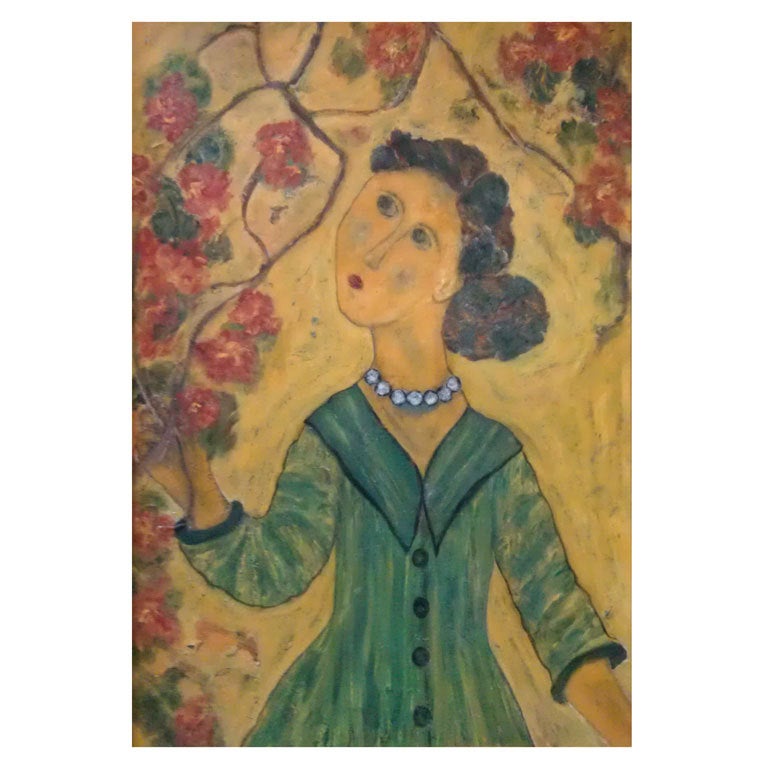 Harriet Wiseman  "Woman in Green" For Sale