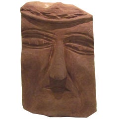 Ted Ludwiczak | Hudson Riverbed Carved Stone  | Captain with Hat
