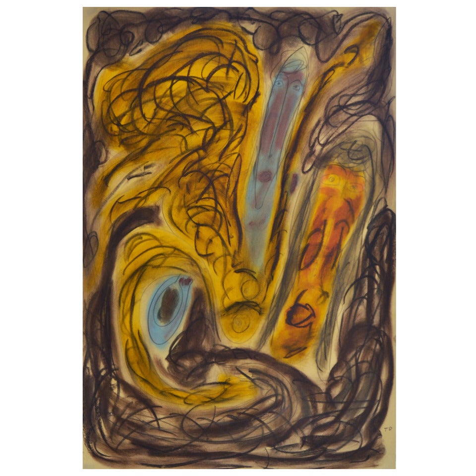 Thornton Dial Sr.  "Tiger Colored Lady" For Sale