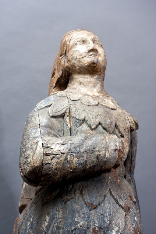Hand-Carved Anonymous | Female Ship Figurehead | Found in New England