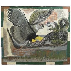 William Hawkins (1895-1990)  | Untitled (Bird and Snake)