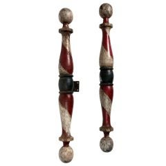 Antique Anonymous |  Barber Pole Wall Set