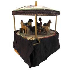 J.W. Brungart | Working Mechanical Carousel with Animals and Men