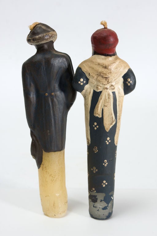 Folk Art Anonymous | Butler & Cook Candlestick Pair