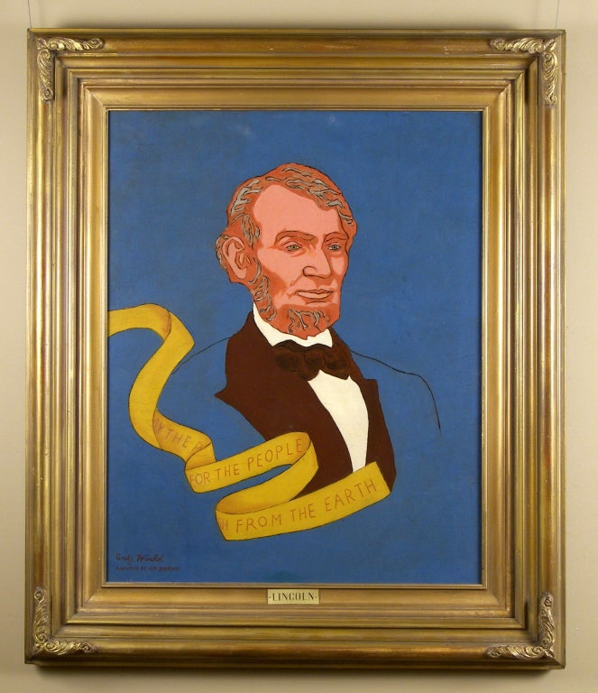 "Lincoln" in the manner of Andy Warhol