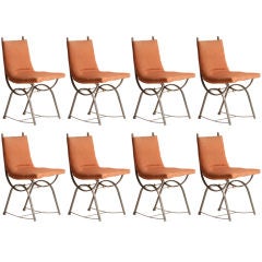 Eight Iron chairs