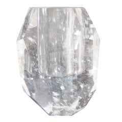 Used Faceted Rock Crystal Vase