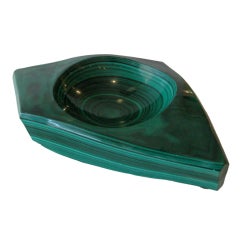 Carved Malachite Bowl