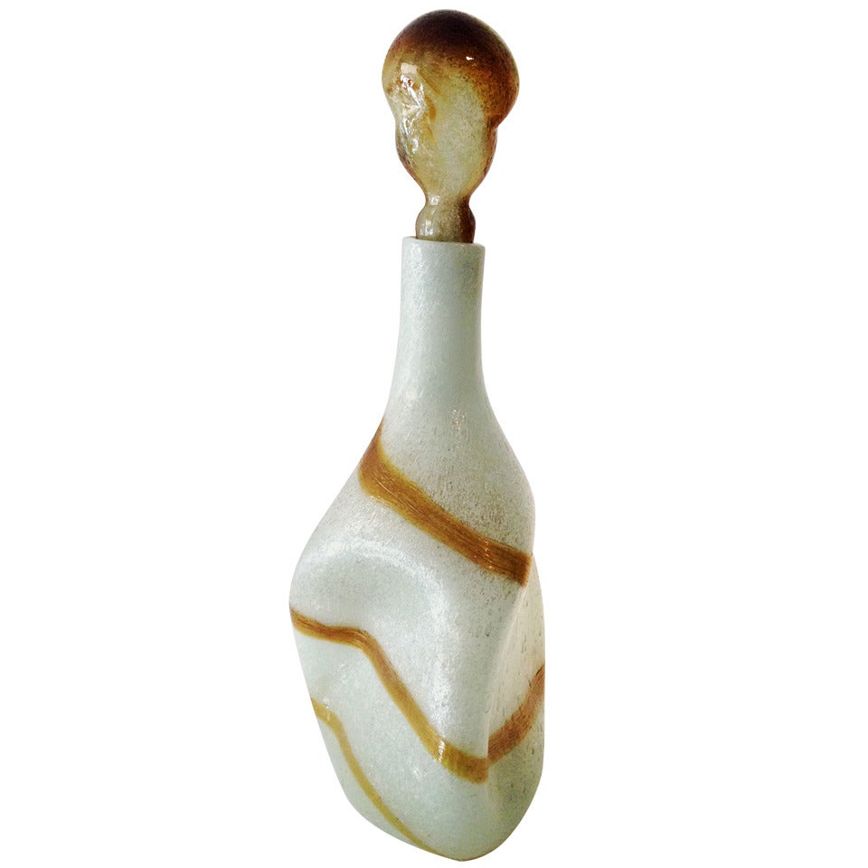 Amber Swirl Decanter For Sale