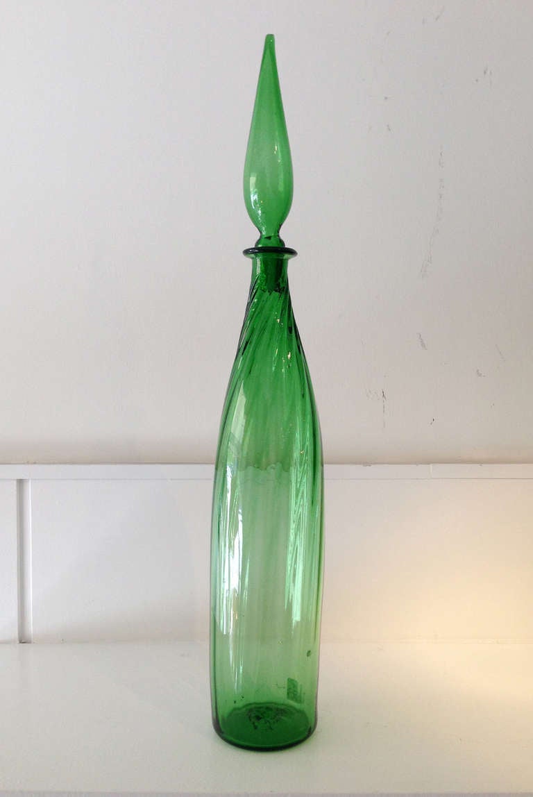 Green Swirl Decanter