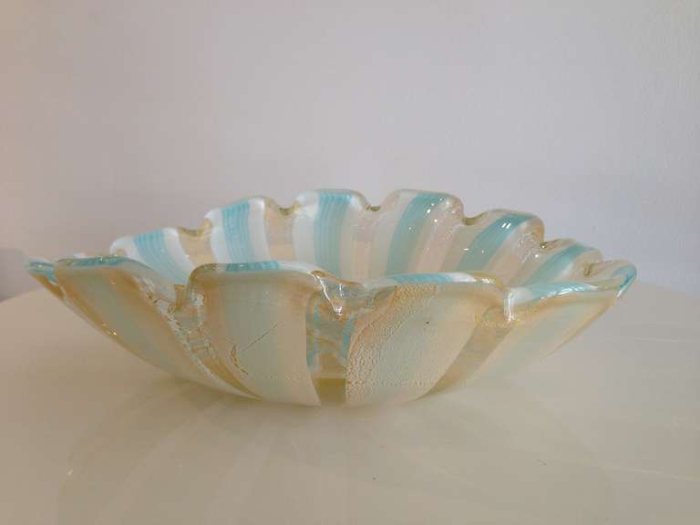Unknown Large Barovier Scalloped Bowl For Sale