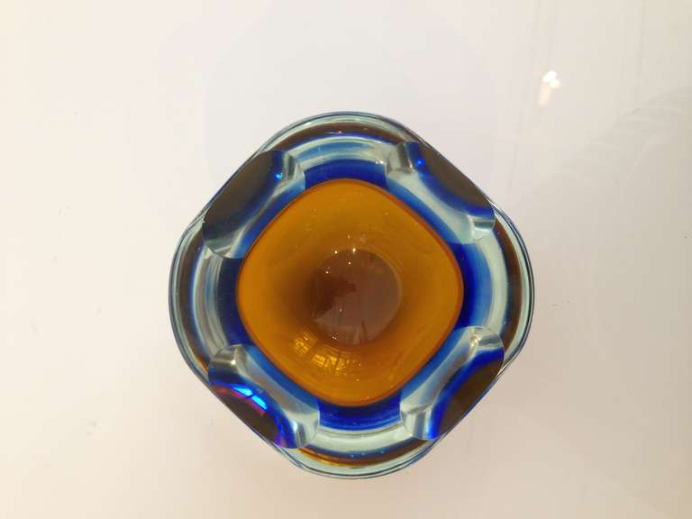 Unknown Flat Cut Geode Glass Bowl For Sale
