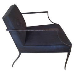 Bacall Lounge in Black Cowhide