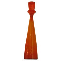 Orange Blenko Decanter