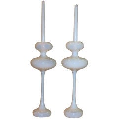 Opaline Glass Candlesticks Opaline Glass Candlesticks