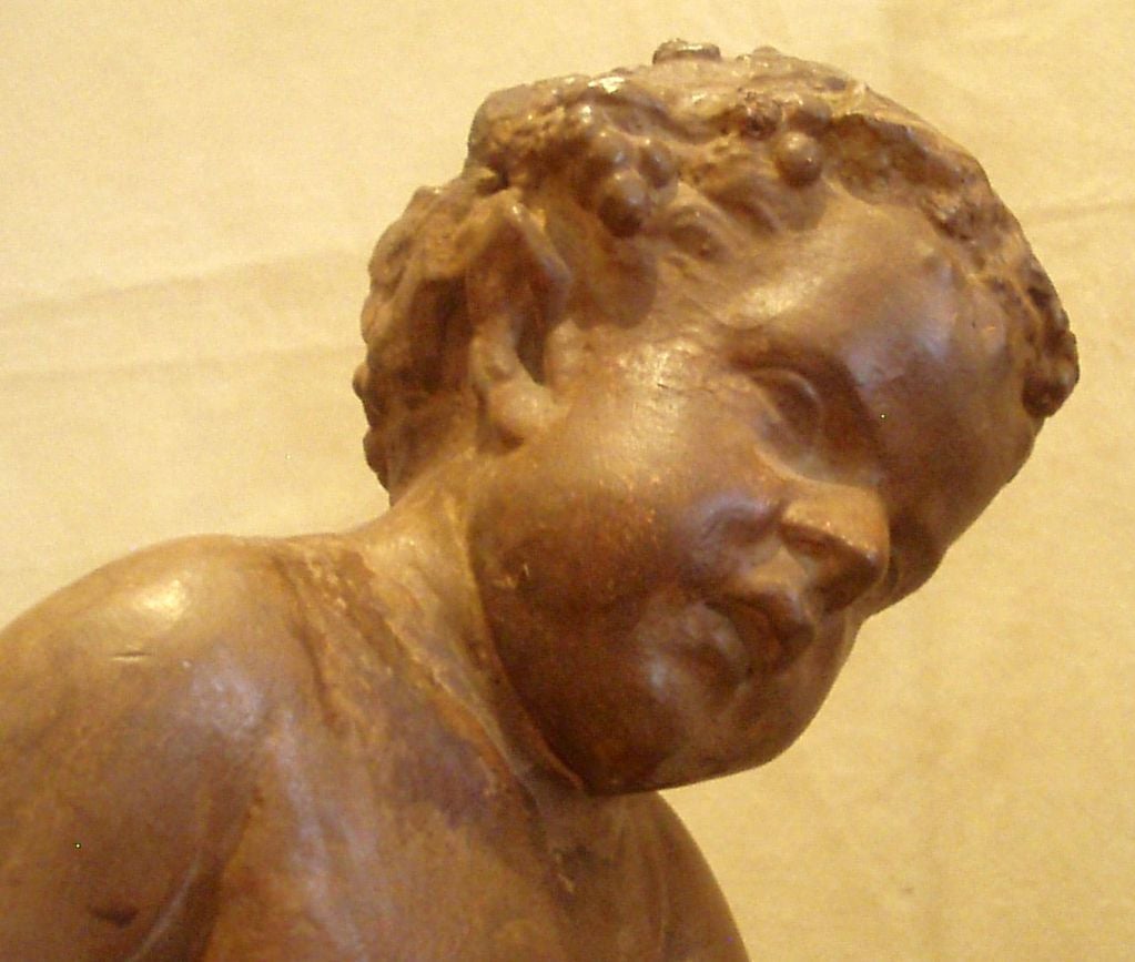 Terracotta Sculpture Of Young Male Nymph 19th Century French For Sale 1