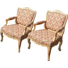 Set of Four (4) Regence Style Giltwood Fauteuils 6