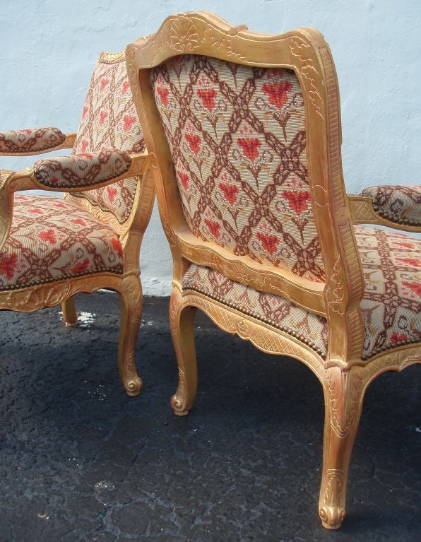 Set of Four (4) Regence Style Giltwood Fauteuils In Good Condition In Palm Beach, FL