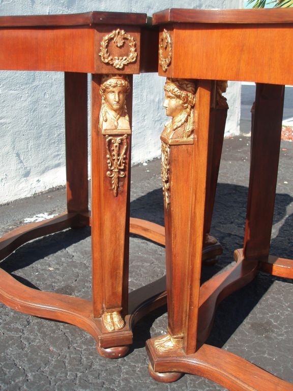 French Pair of Empire Style Side Tables For Sale
