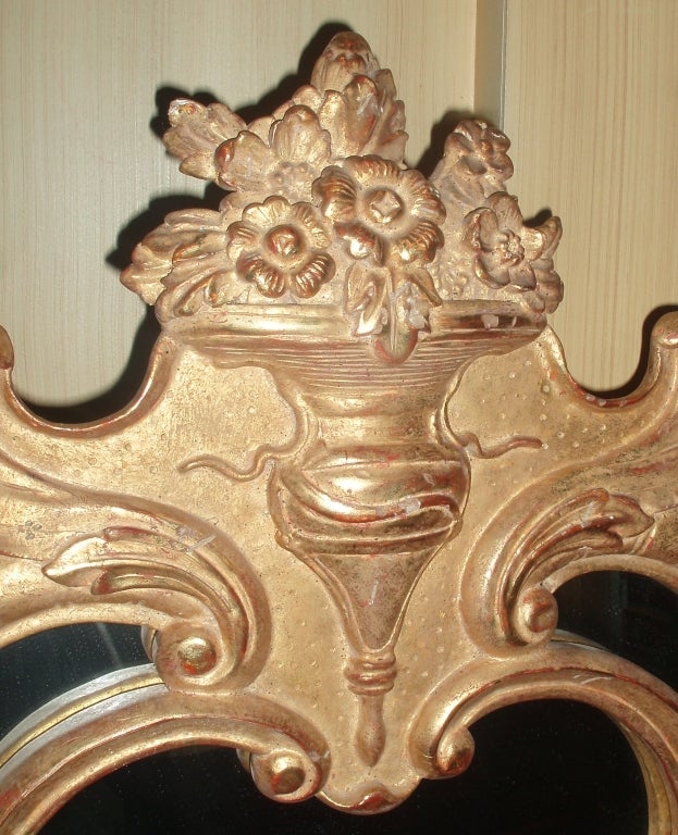 French Regence Style Giltwood Mirror For Sale