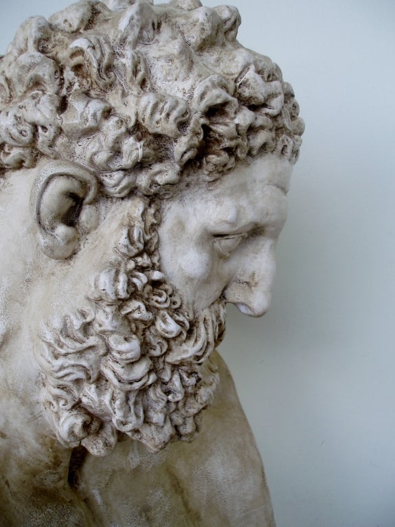 Portrait Bust of Greek Hero Hercules In Good Condition In Palm Beach, FL