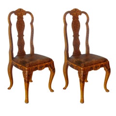 Pair of Japanned Side Chairs