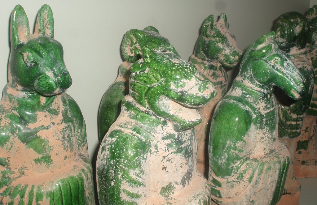 Chinese Zodiac Figurines In Good Condition In Palm Beach, FL