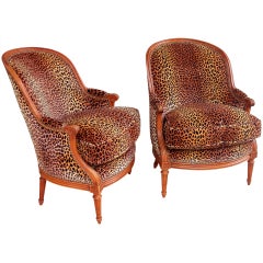 Chic Pair of Louis XVI Bergeres