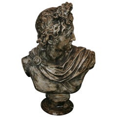 Large Plaster Bust of Apollo Belvedere