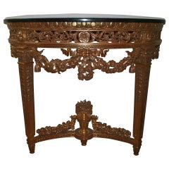 Louis XVI Style Demilune Console