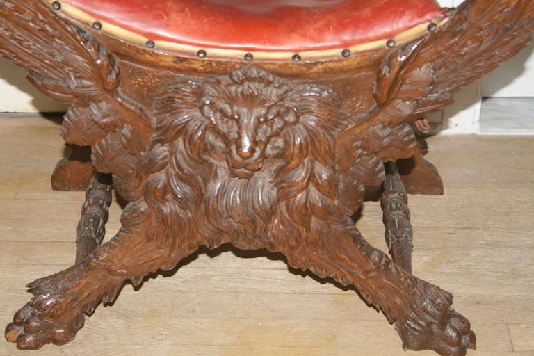 18th Century and Earlier 18th Century Hand-Carved Oak Fauteuil