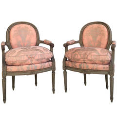 Beautiful Pair of Painted Louis XVI Fauteuils 2