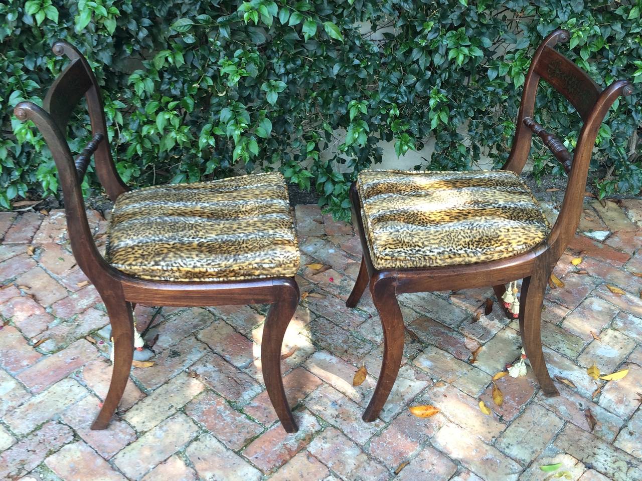 English Set of Four Regency Rosewood Side Chairs For Sale