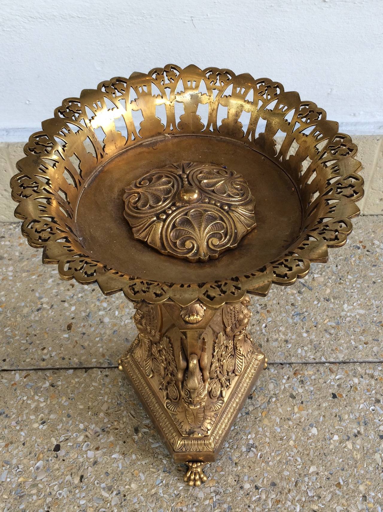 French Charles X Bronze Doré Centerpiece