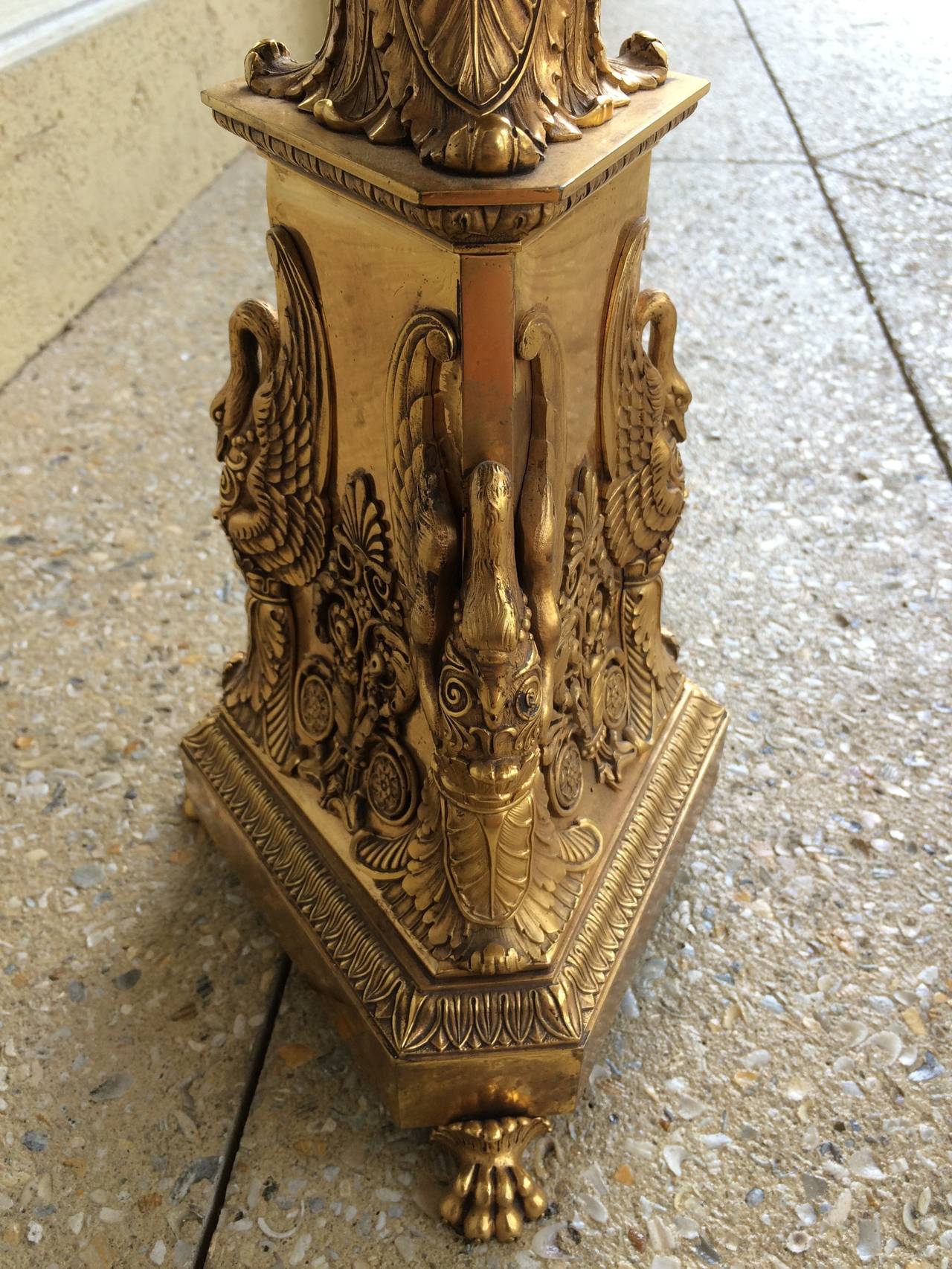 19th Century Charles X Bronze Doré Centerpiece