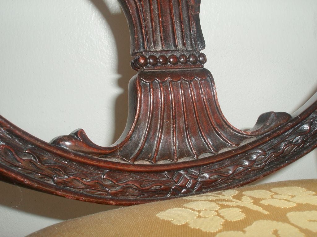 Pair of Spider Back Mahogany Arm Chairs 2