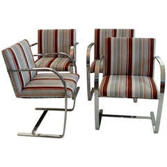 Set of Four Mies van der Rohe "Brno" Arm Chairs