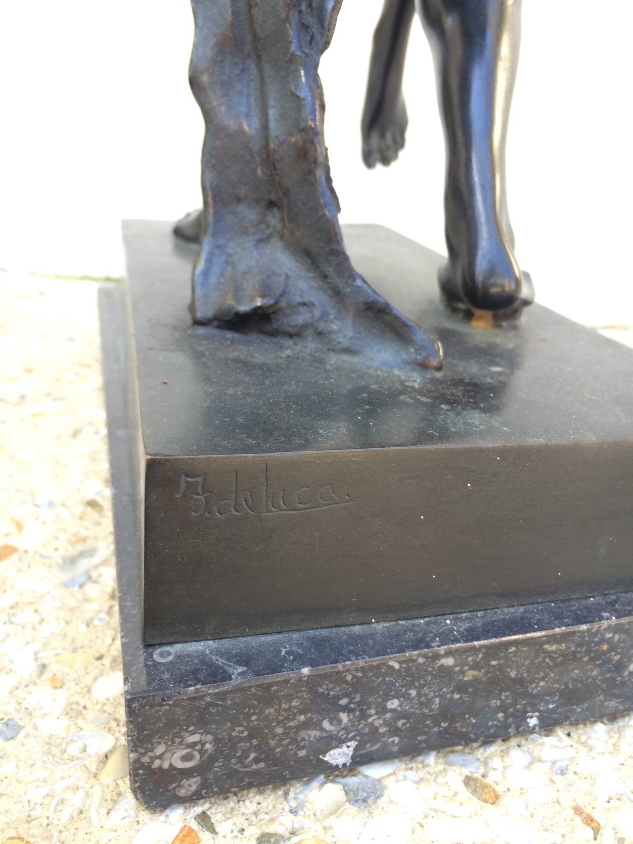 Herkules und Antaeus aus patinierter Bronze im Zustand „Gut“ im Angebot in Palm Beach, FL