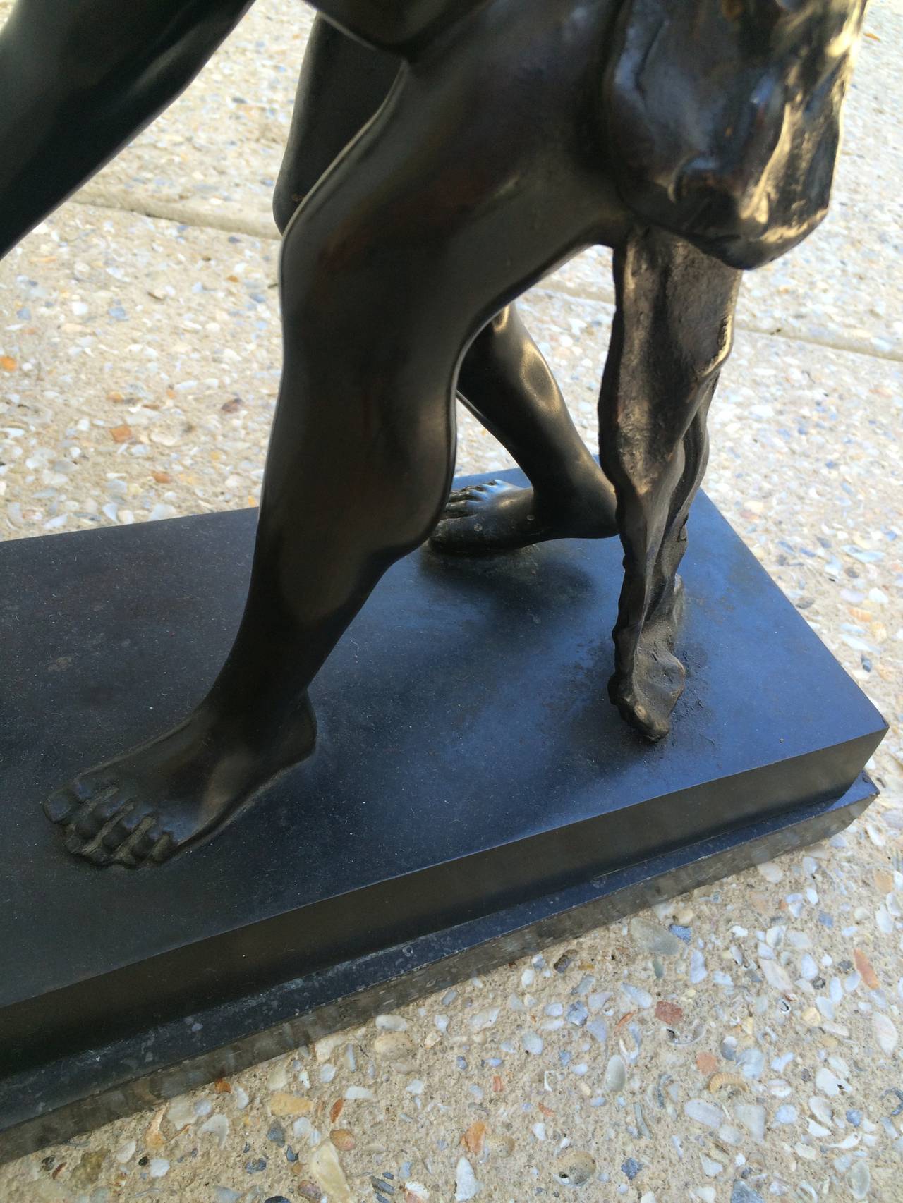 Patinated Bronze, of Hercules and Antaeus In Good Condition For Sale In Palm Beach, FL
